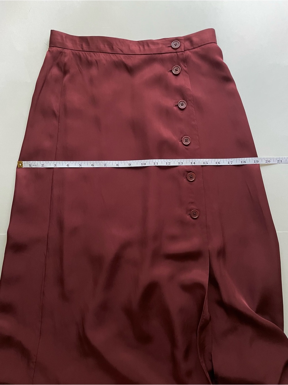 Aritzia Wilfred Fournier Satin Long Midi Skirt in Truffle - Picture 11 of 12